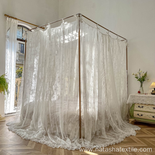 Lace floor standing mosquito net